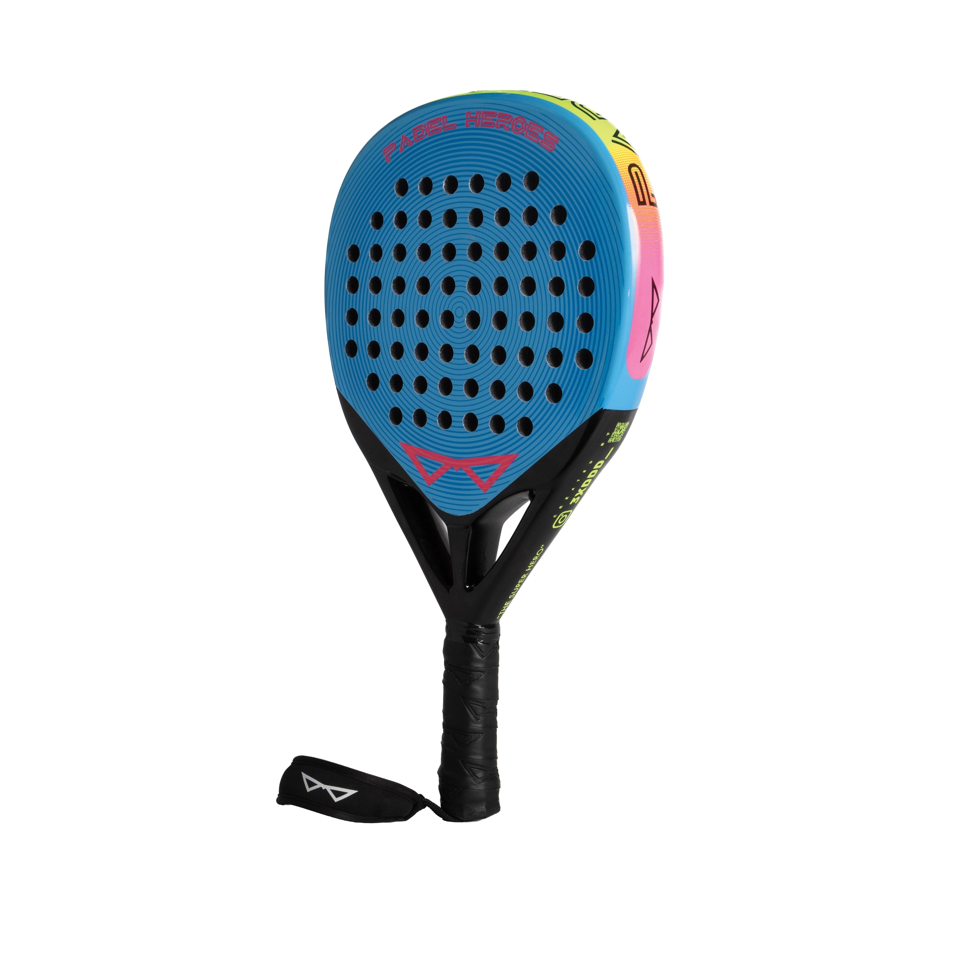 The Super Hero adult padel racket front perspective