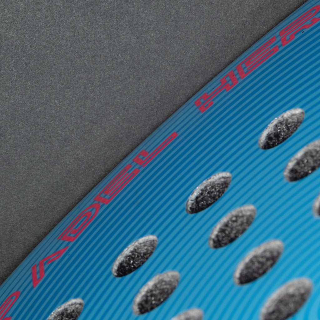 The Super Hero adult padel racket branding close-up