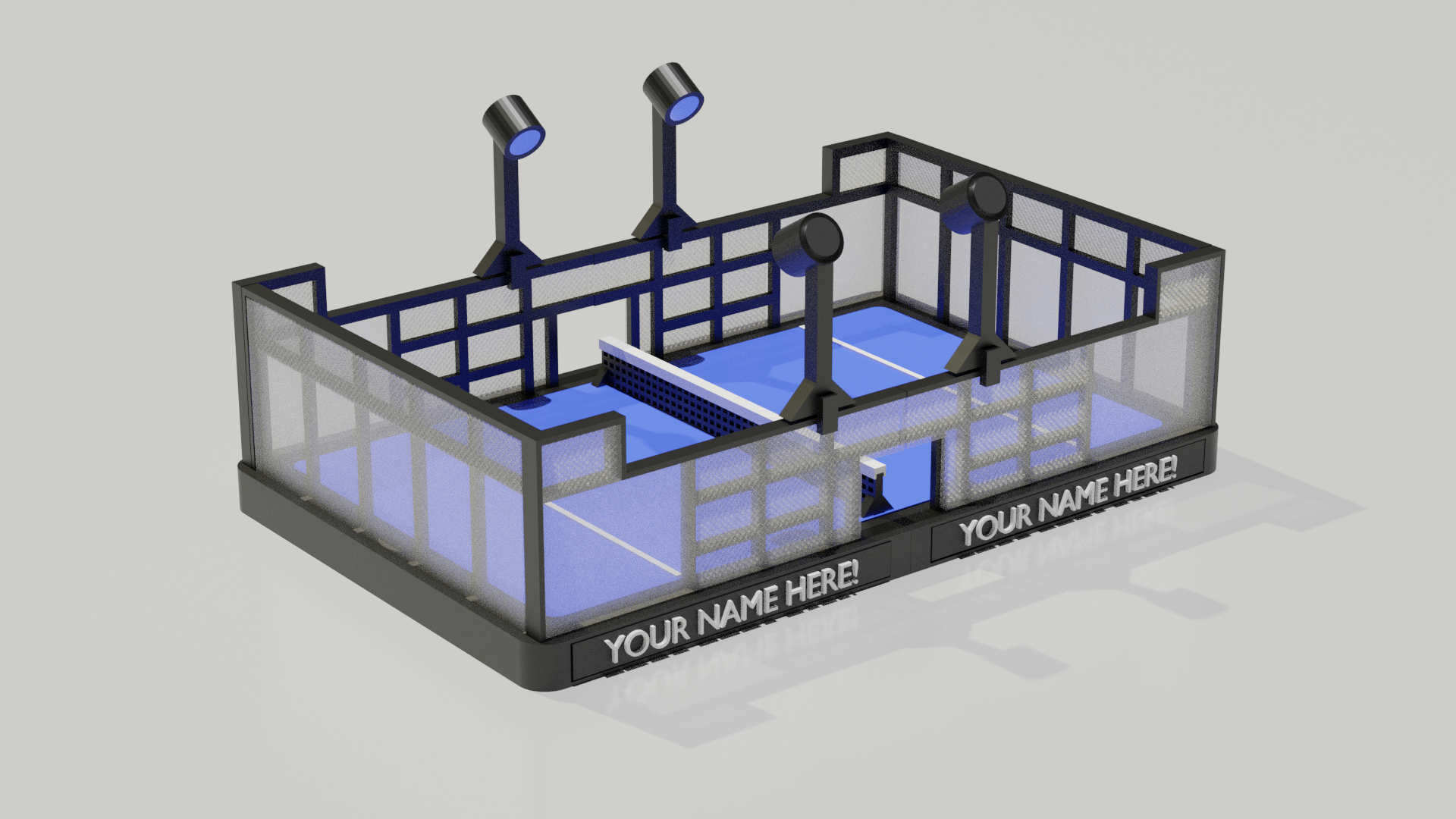 Personalised 3D Printed Padel Court