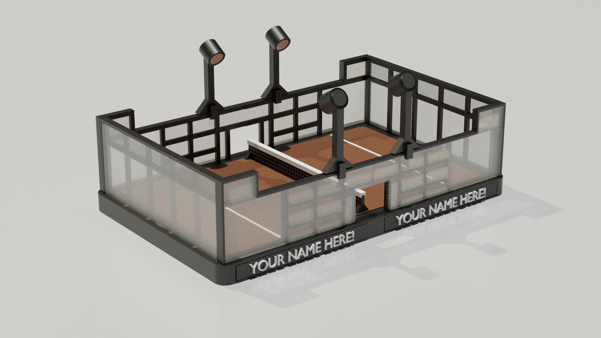 Personalised 3D Printed Padel Court