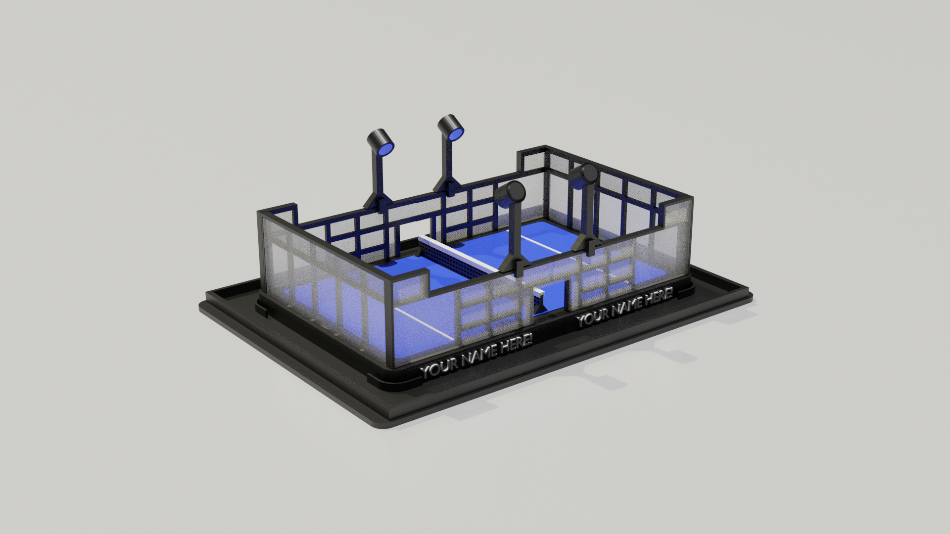 Personalised 3D Printed Padel Court