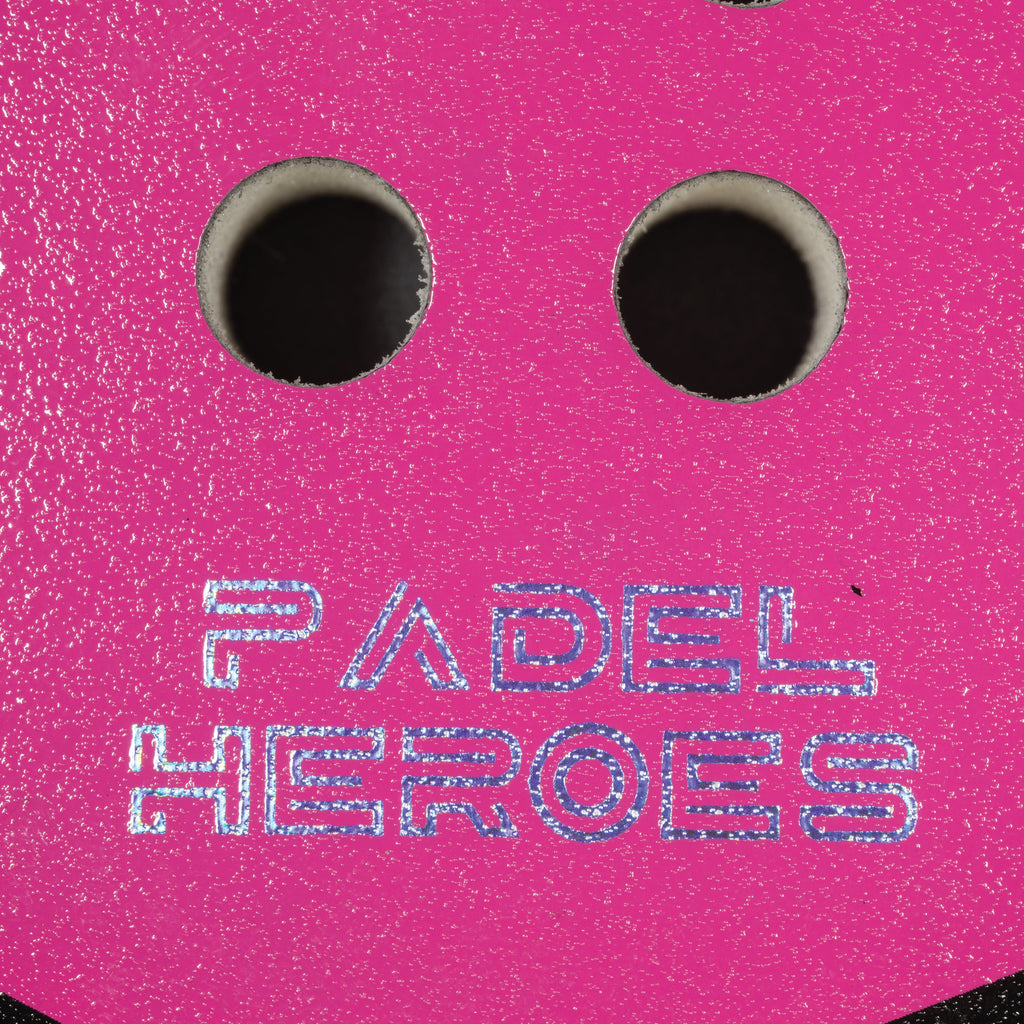 The Unsung Hero junior padel racket branding close-up