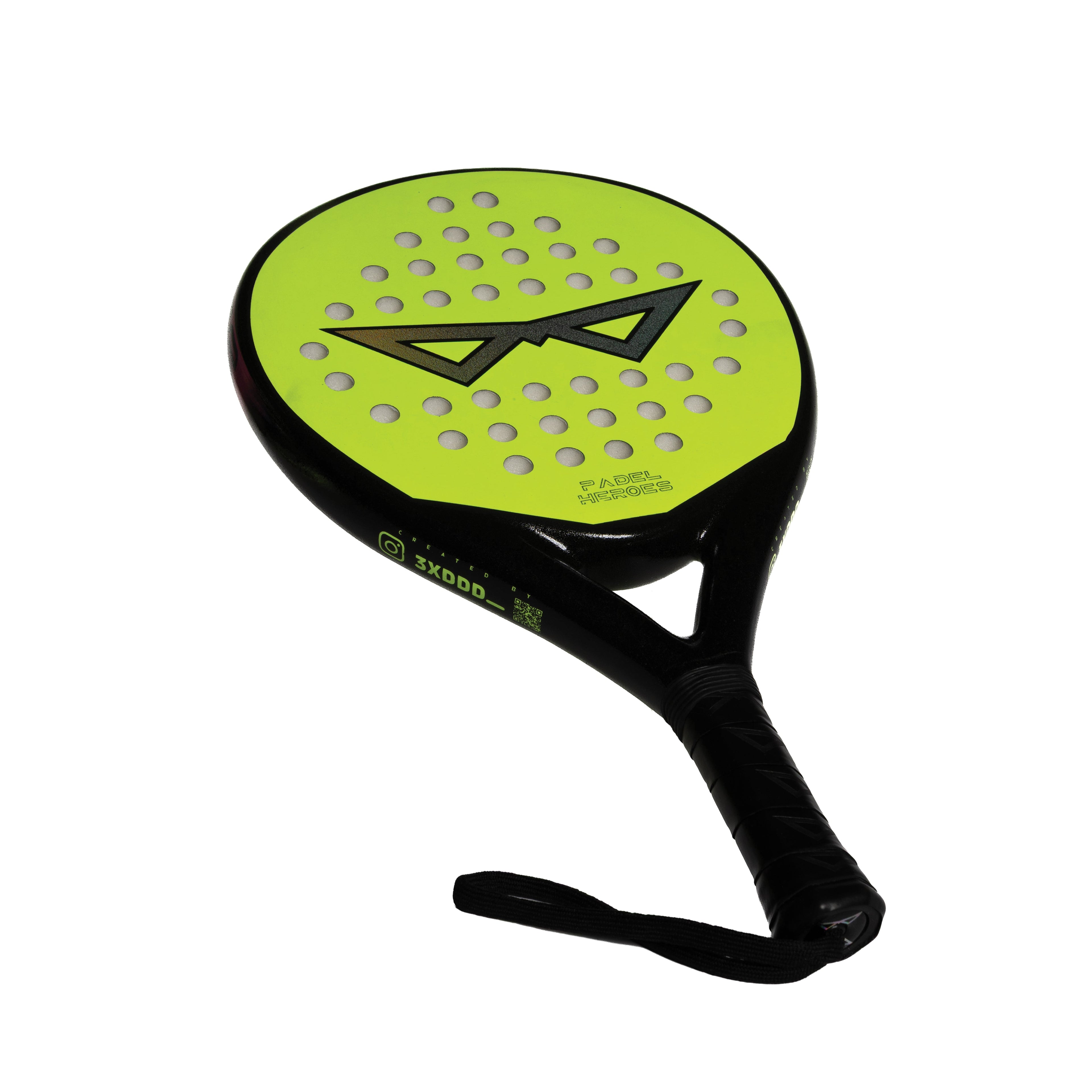 The Rebel Hero junior padel racket angled side view