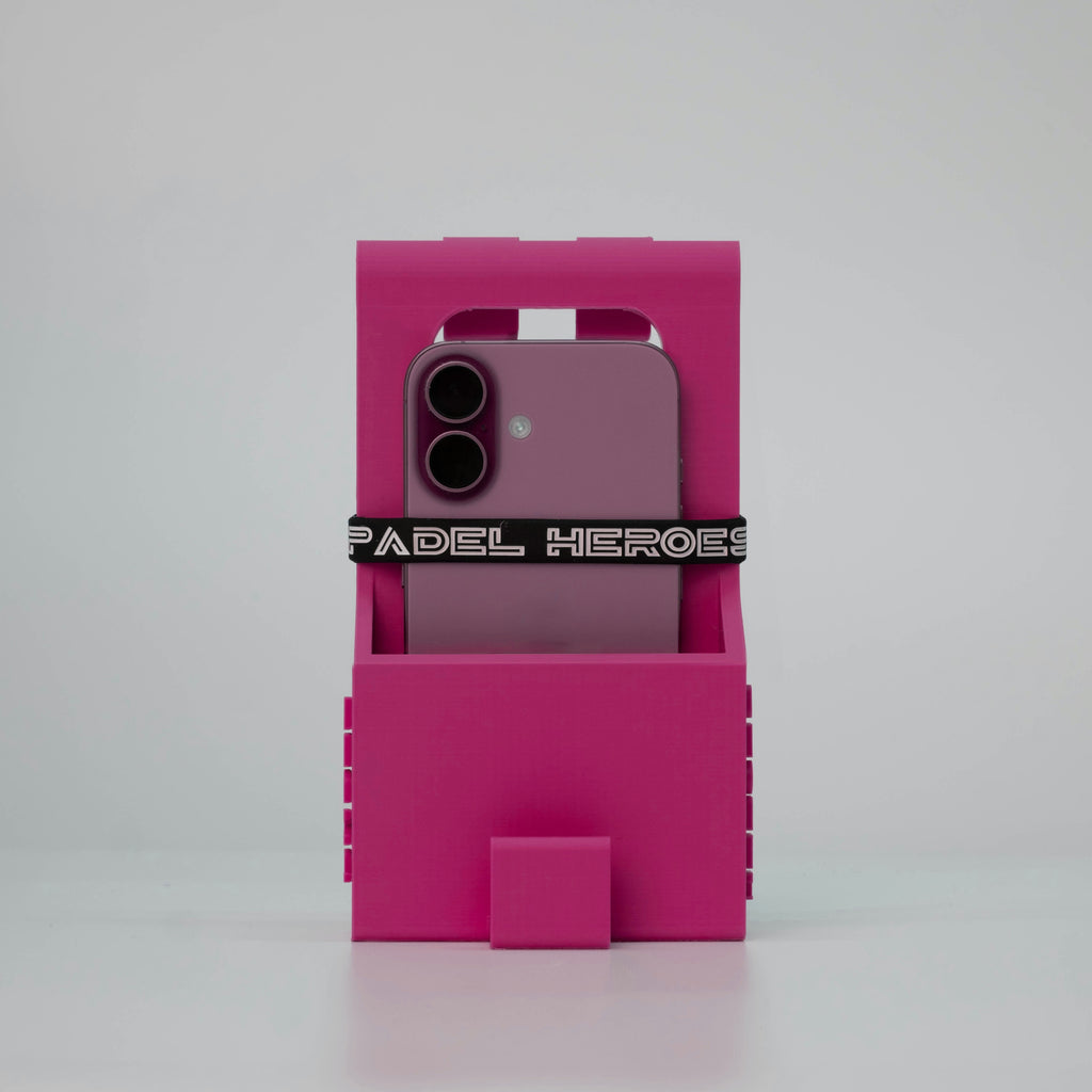 Phone Holder + Hook In Use [colour:pop-it-pink]