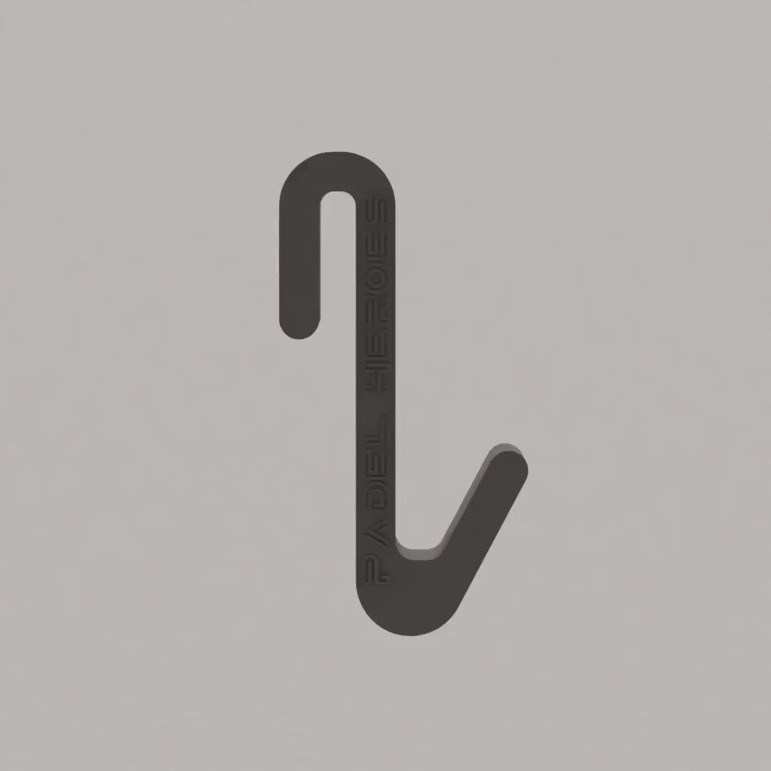 Large Padel Cage Hook video [colour:bajada-black]